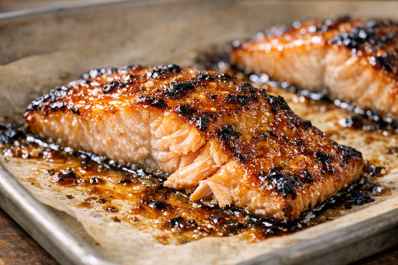 Miso-Roasted Salmon with Sesame Broccoli & Brown Rice