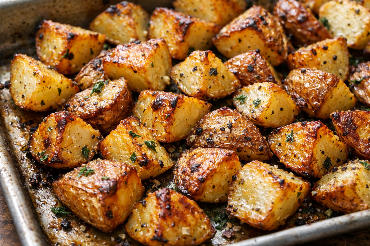 Oven-Baked BBQ Chicken Thighs with Roasted Potatoes
