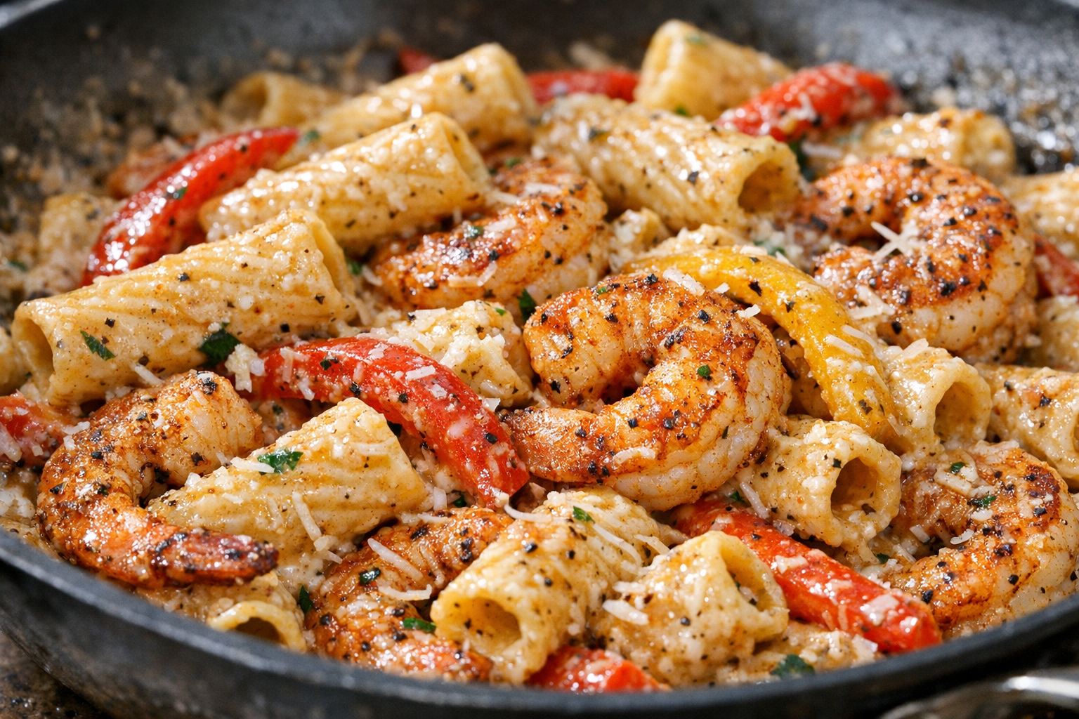30-Minute Cajun Shrimp Pasta Skillet
