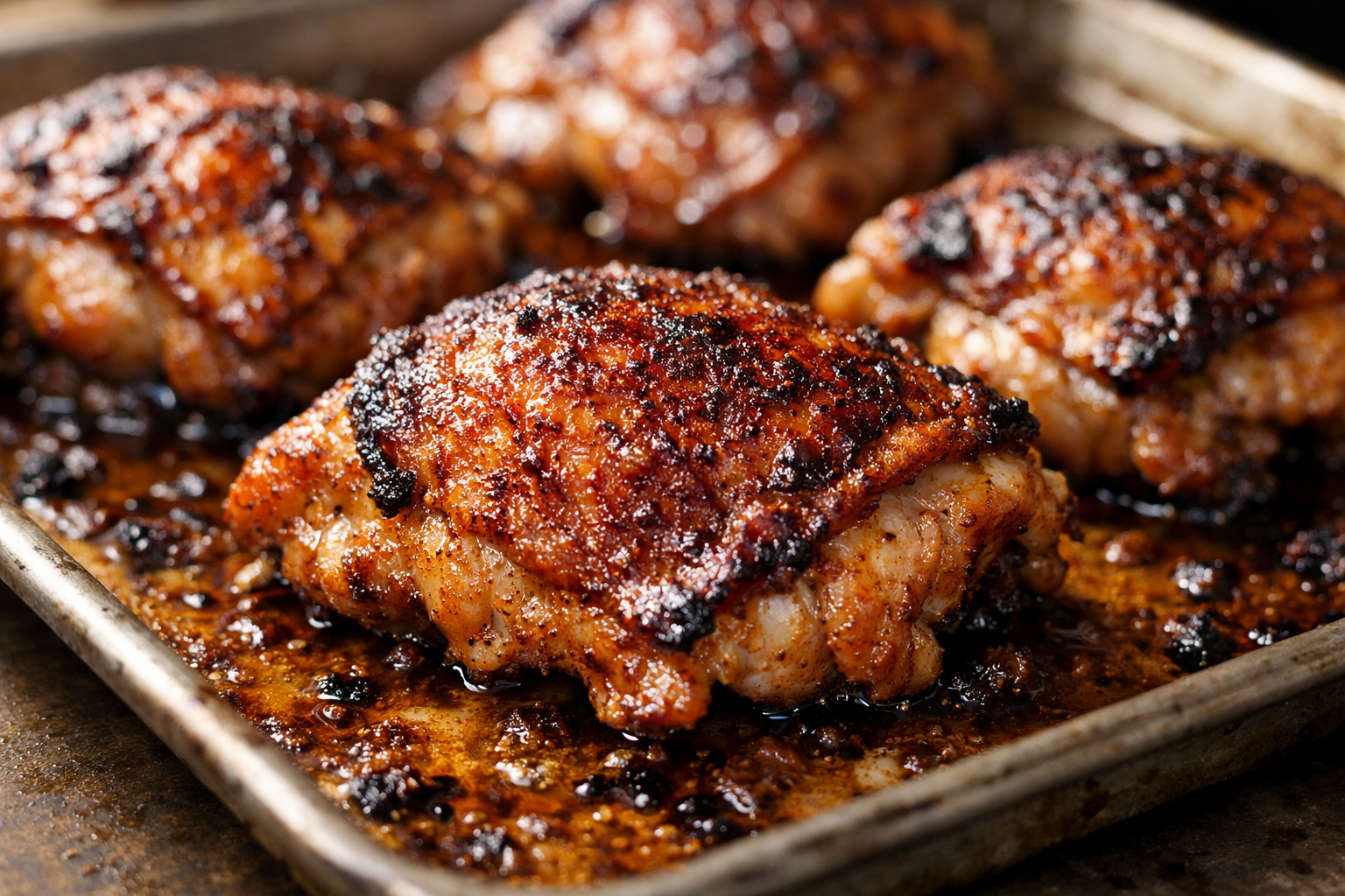 Smoky Paprika Baked Chicken Thighs (Rice & Beans)