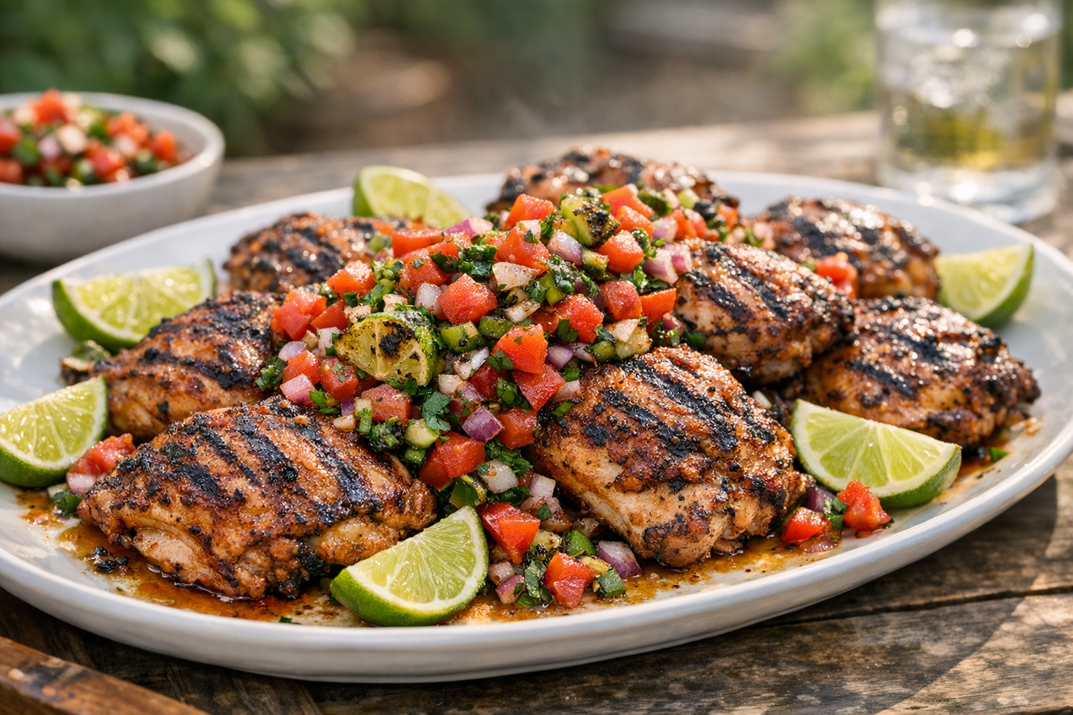 Smoky Paprika Grilled Chicken with Lime Salsa