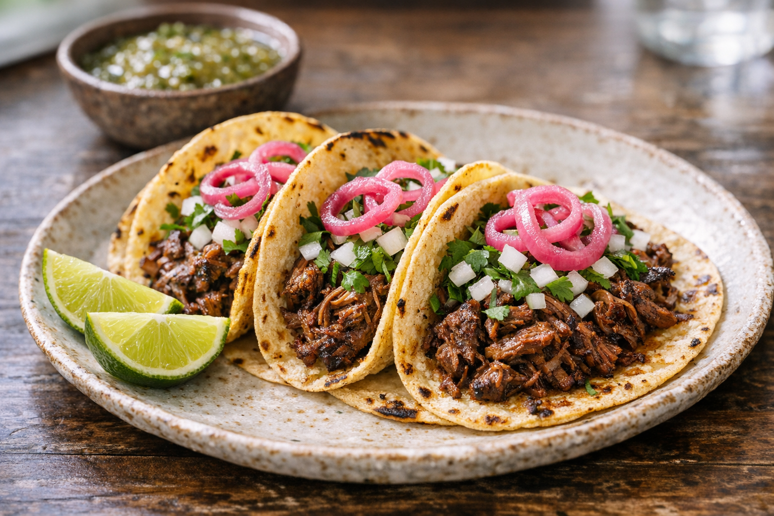 Slow Cooker Chipotle Lime Beef Barbacoa Tacos