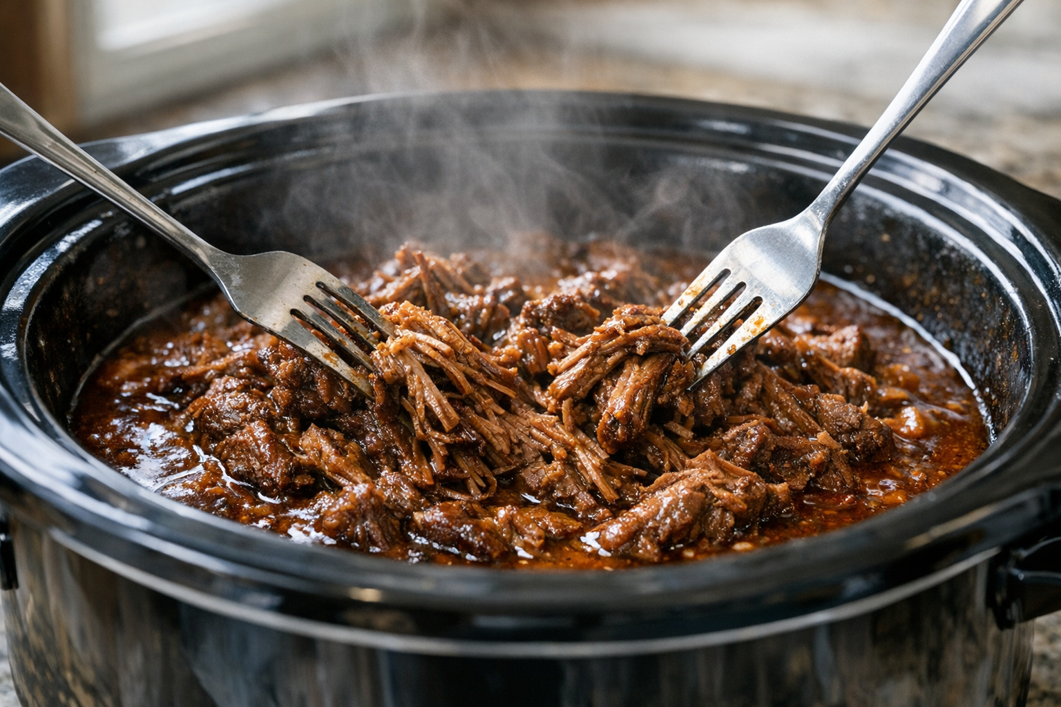 Slow Cooker Chipotle Lime Beef Barbacoa Tacos
