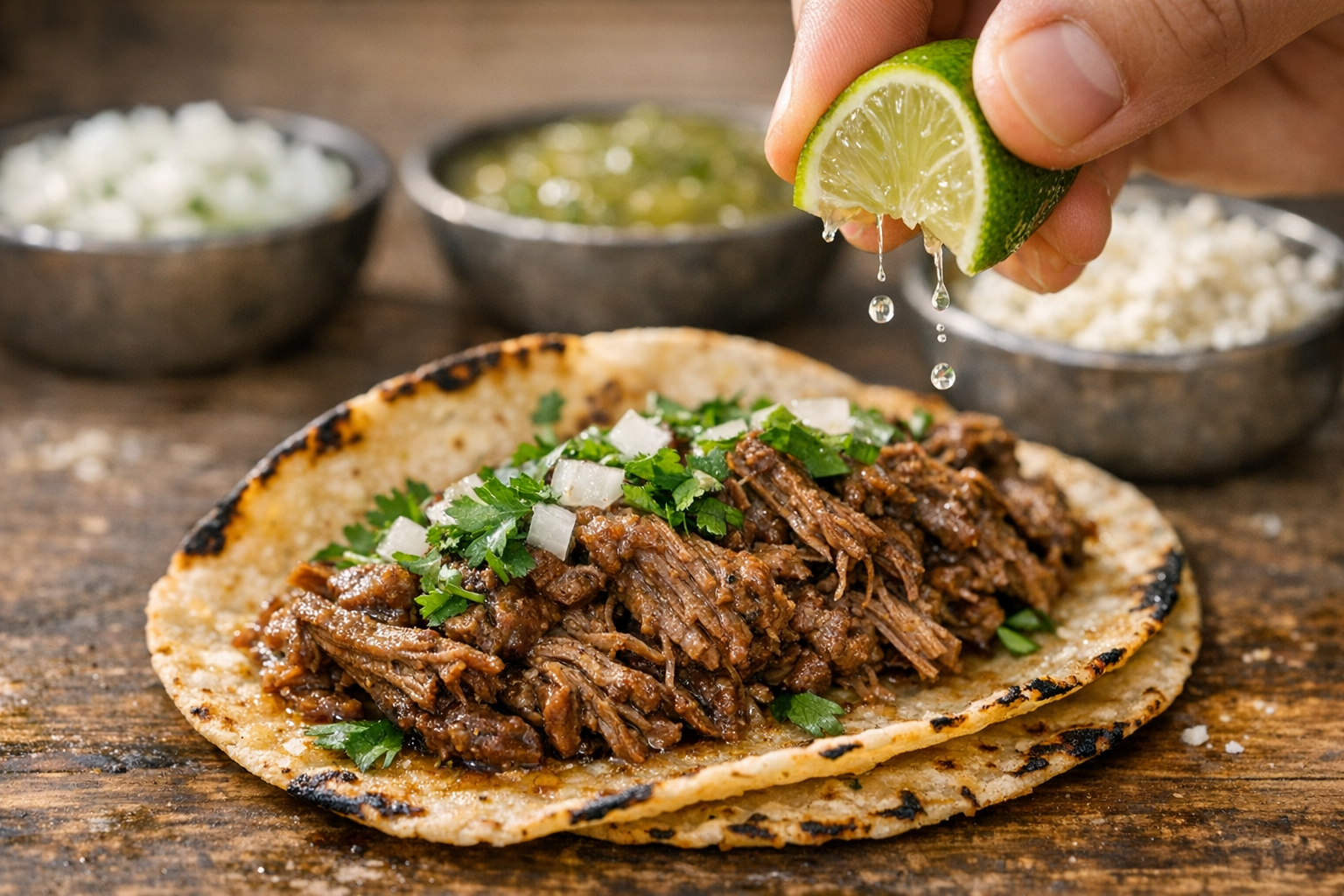 Slow Cooker Chipotle Lime Beef Barbacoa Tacos