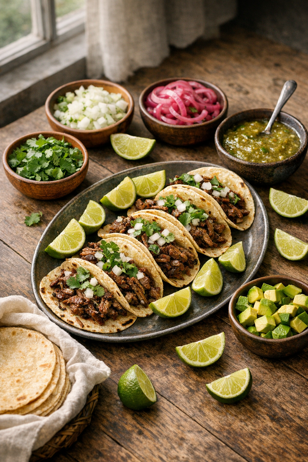 Slow Cooker Chipotle Lime Beef Barbacoa Tacos recipe