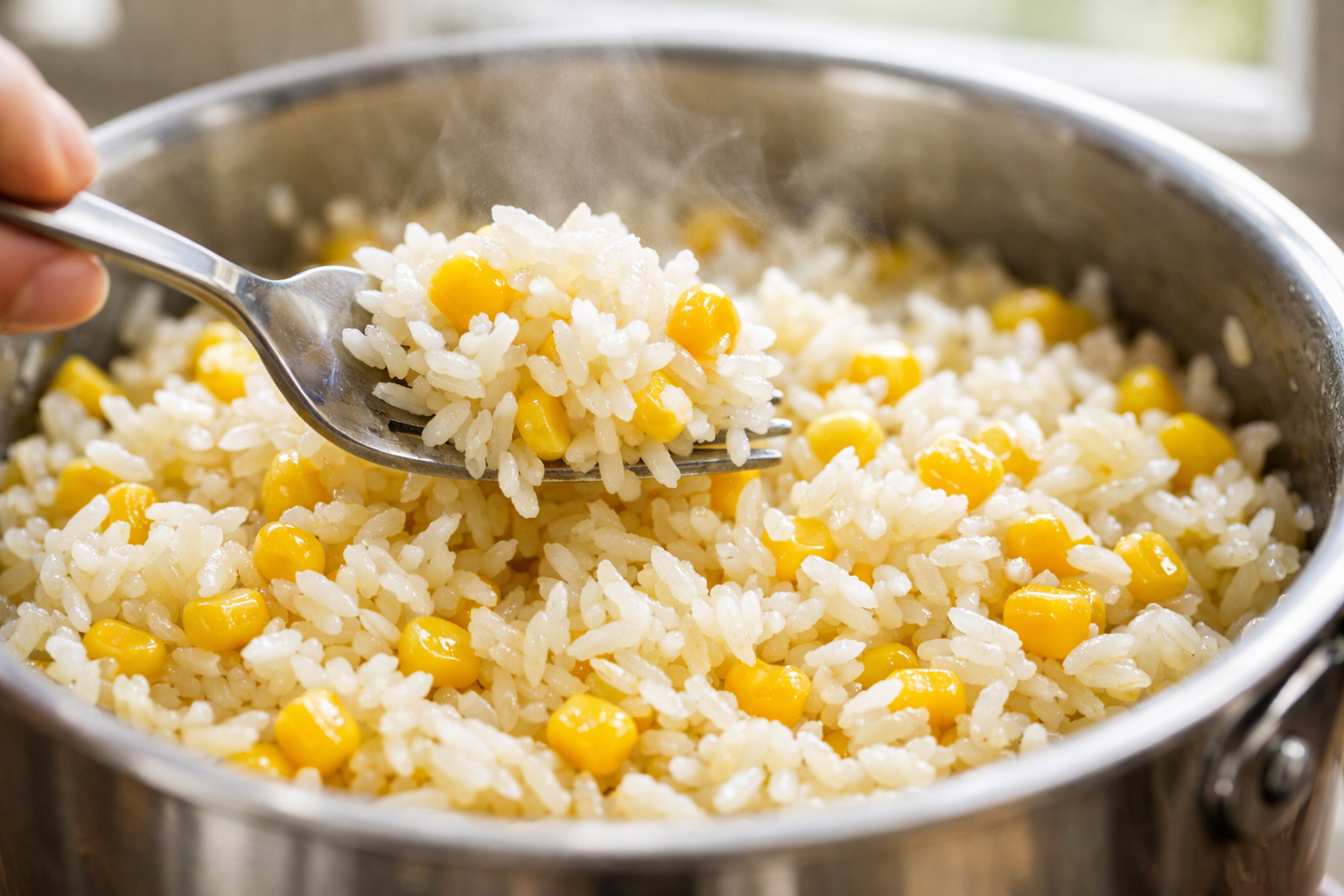 Oven-Baked BBQ Chicken Thighs with Sweet Corn Rice