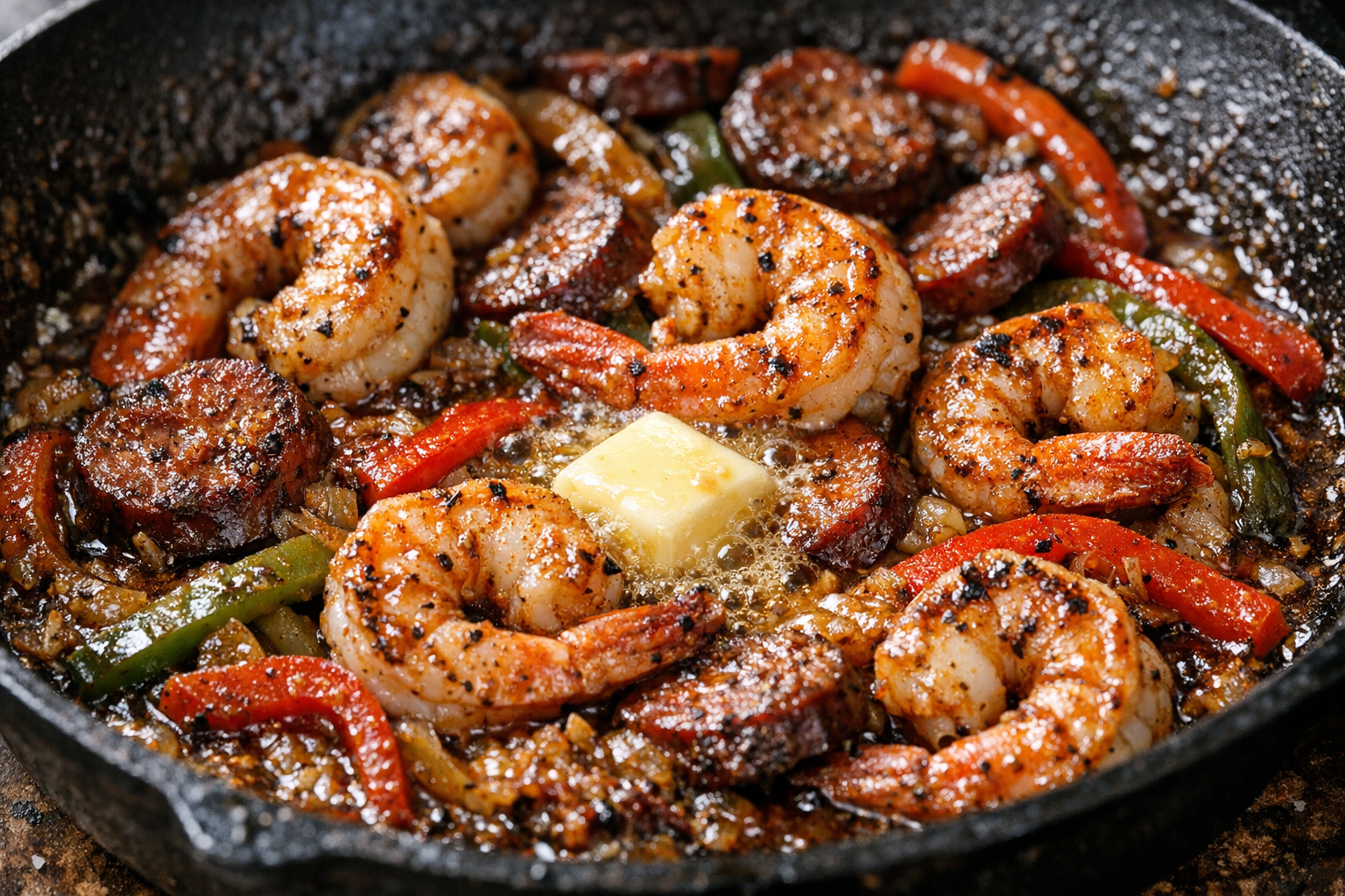 30-Minute Cajun Shrimp and Sausage Skillet