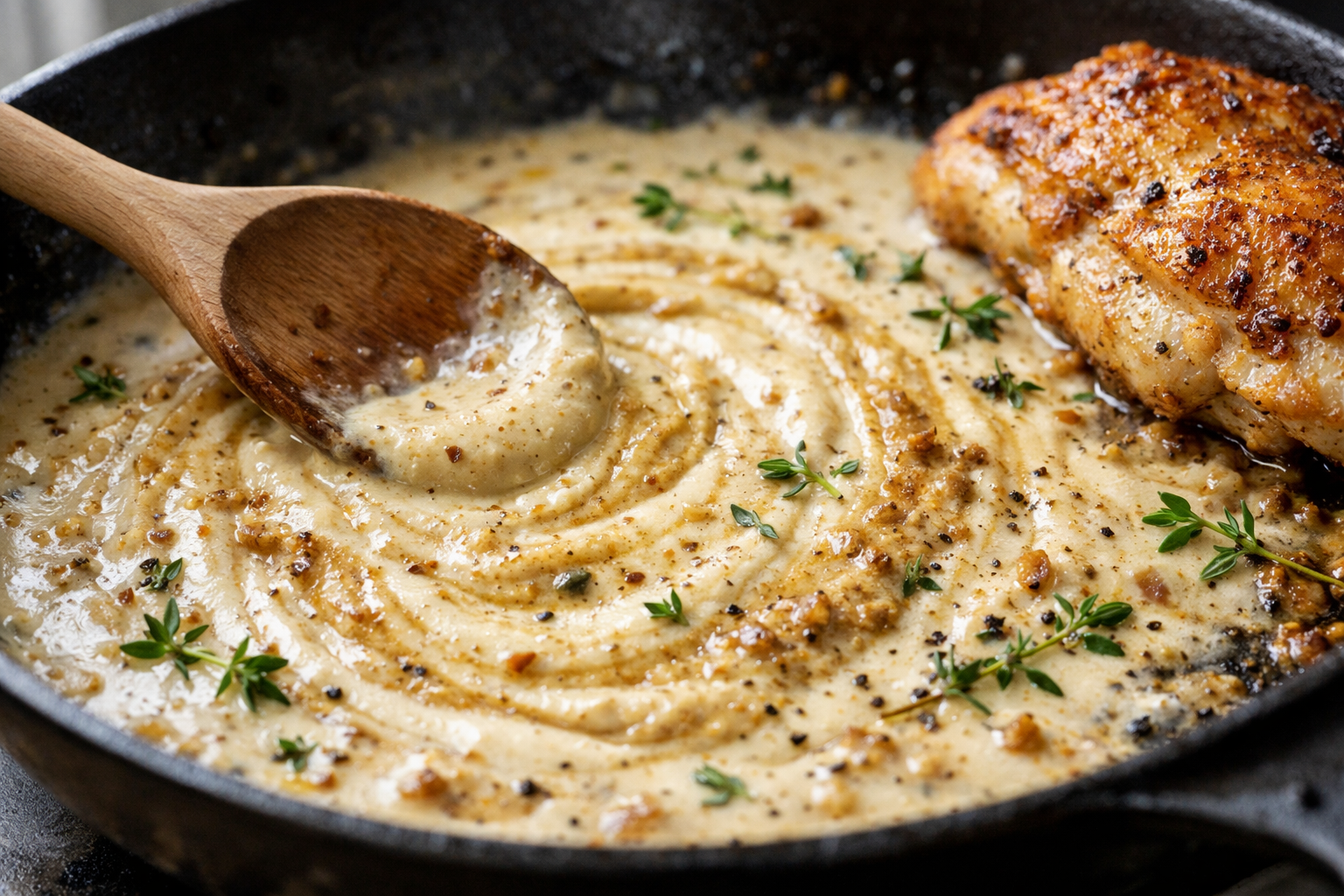 Skillet Dijon Chicken with Mushrooms & Shallots