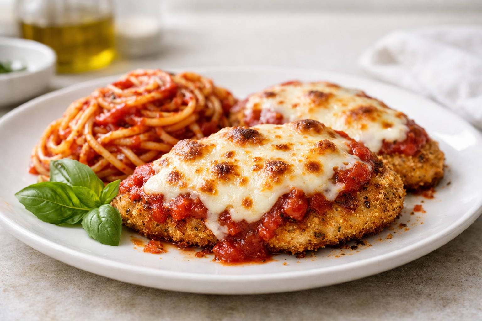 Oven-Baked Italian Chicken Cutlets with Mozzarella