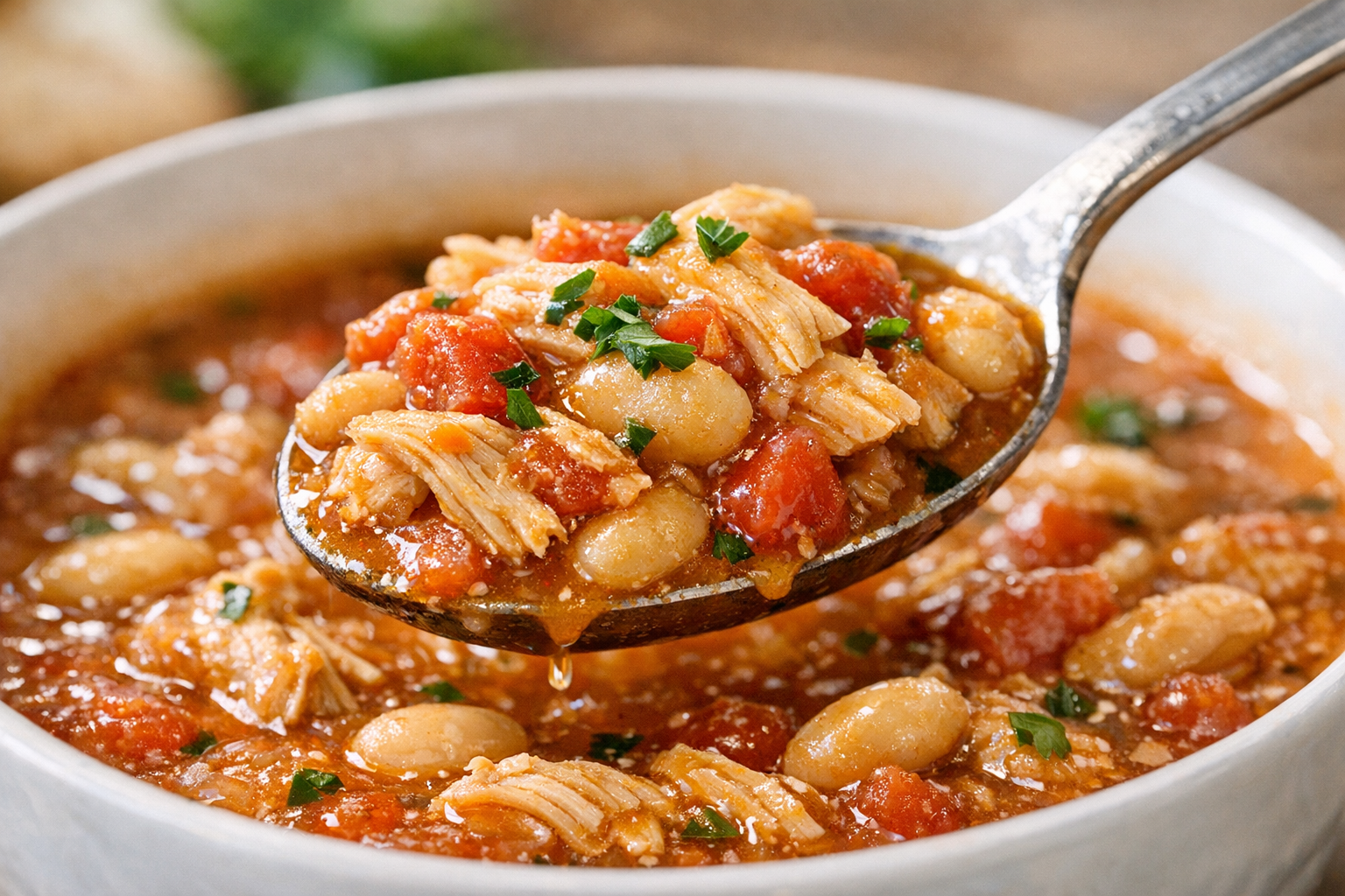 Rustic Chicken and White Bean Tomato Stew