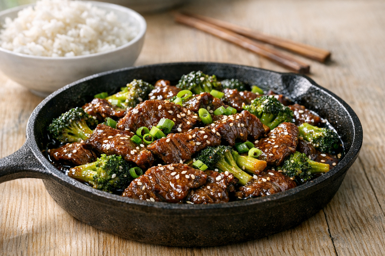 30-Minute Beef and Broccoli Skillet (Garlic Sauce)