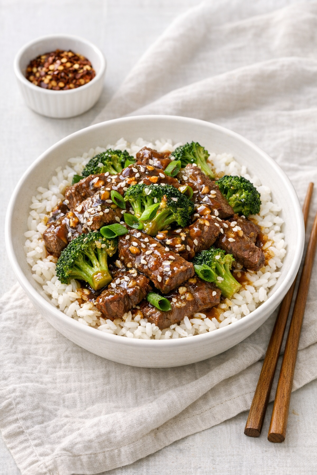 30-Minute Beef and Broccoli Skillet with Garlic Sauce recipe