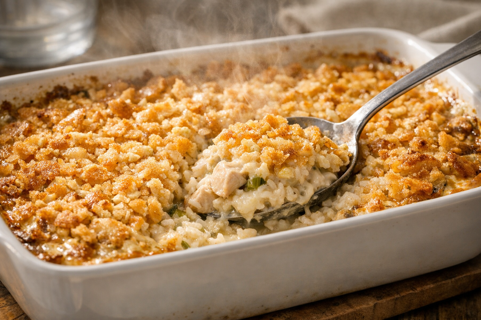 Classic Chicken and Rice Casserole (Easy & Creamy)
