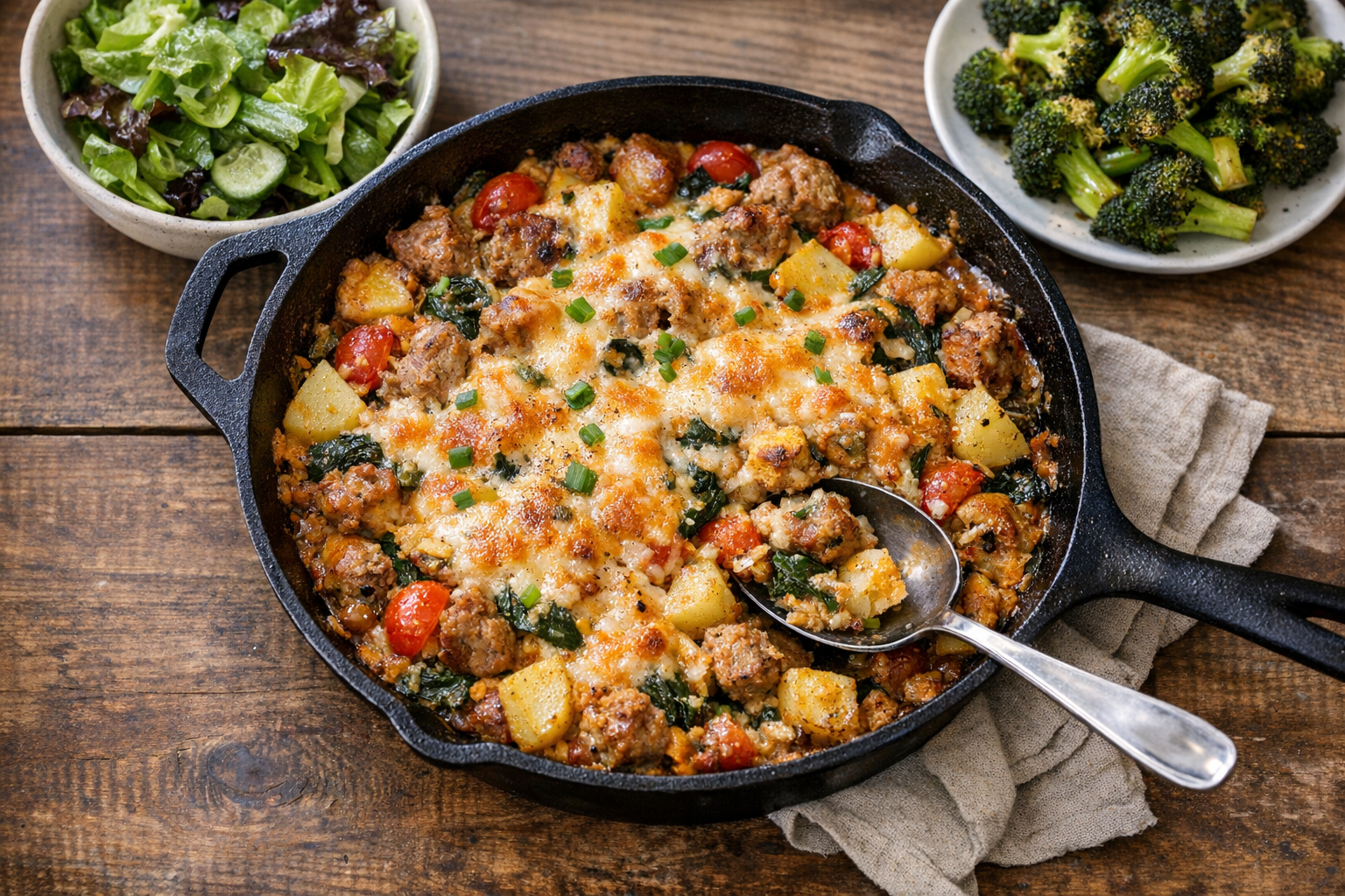 Family-Style Beef and Potato Skillet Bake Recipe
