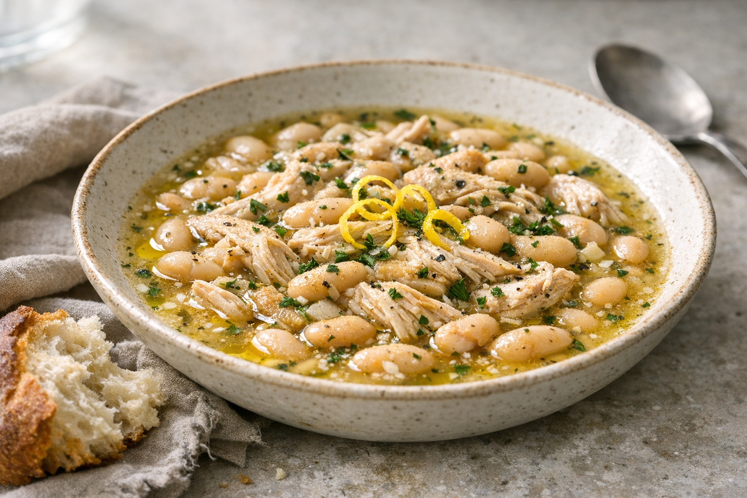 Slow Cooker Chicken with Cannellini Beans & Herbs