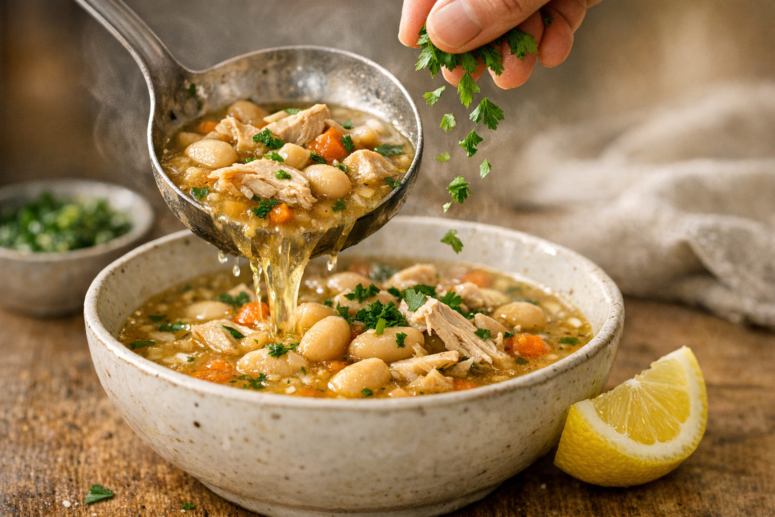 Slow Cooker Chicken with Cannellini Beans & Herbs
