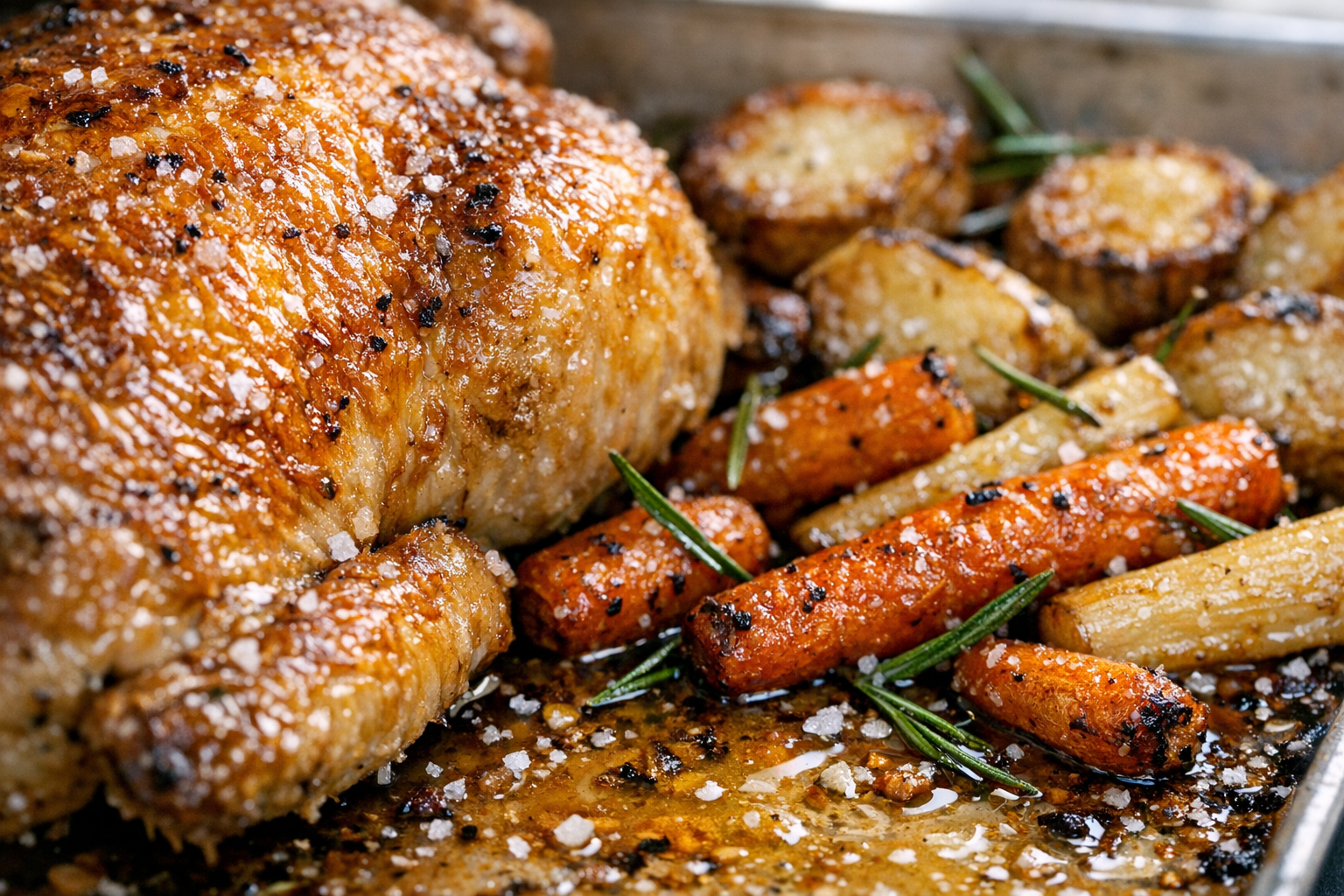 Oven Chicken with Root Vegetables (Family-Style)