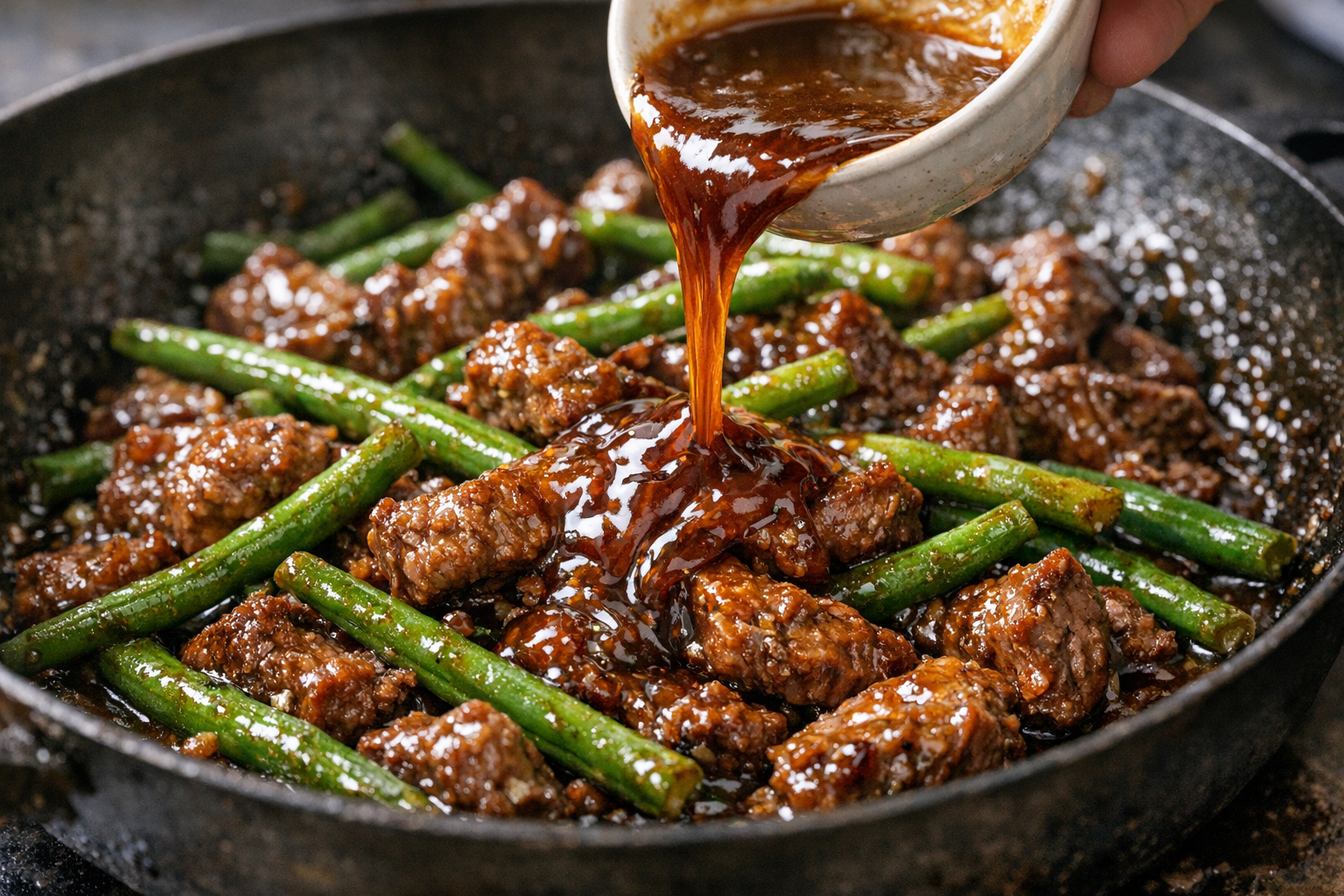 30-Minute Beef and Green Bean Skillet Recipe