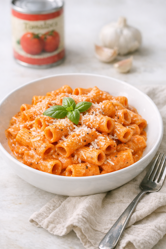Budget-Friendly Pasta with Creamy Tomato Sauce recipe
