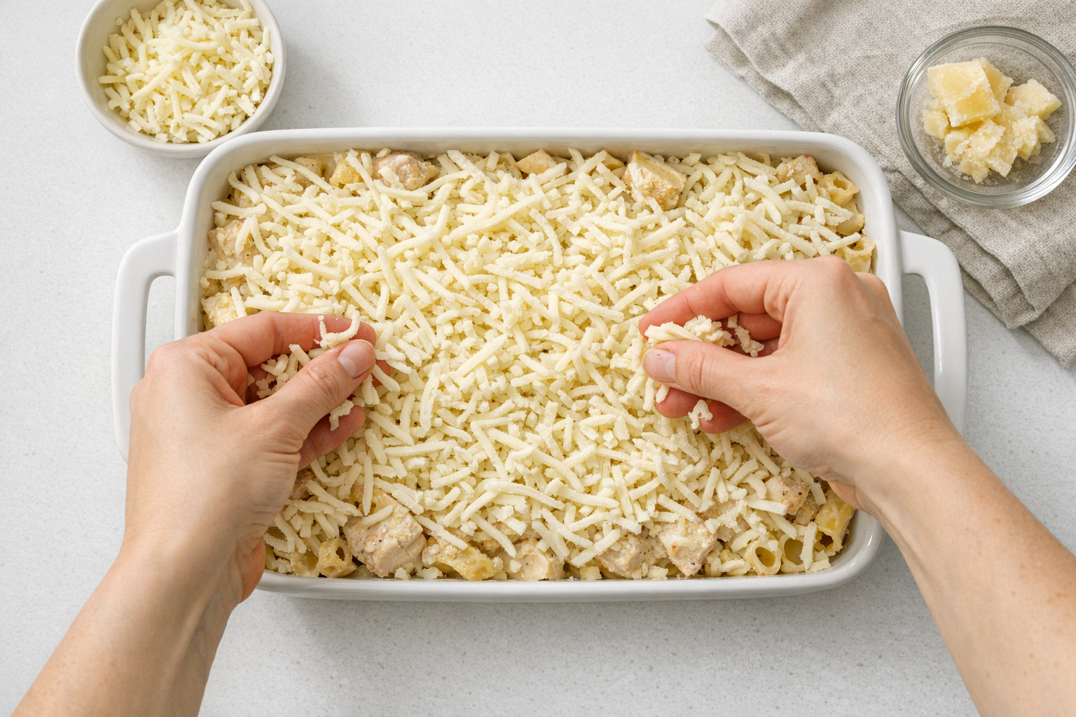 Family-Style Creamy Chicken Pasta Bake Recipe