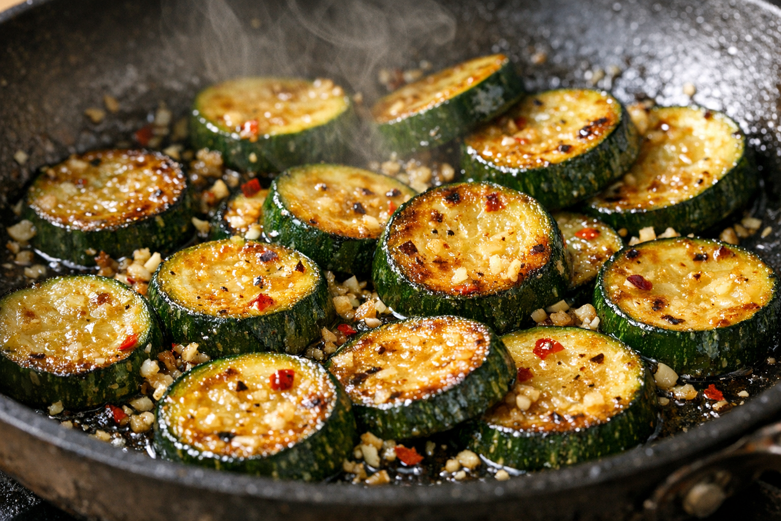 Skillet Parmesan Chicken with Sautéed Zucchini