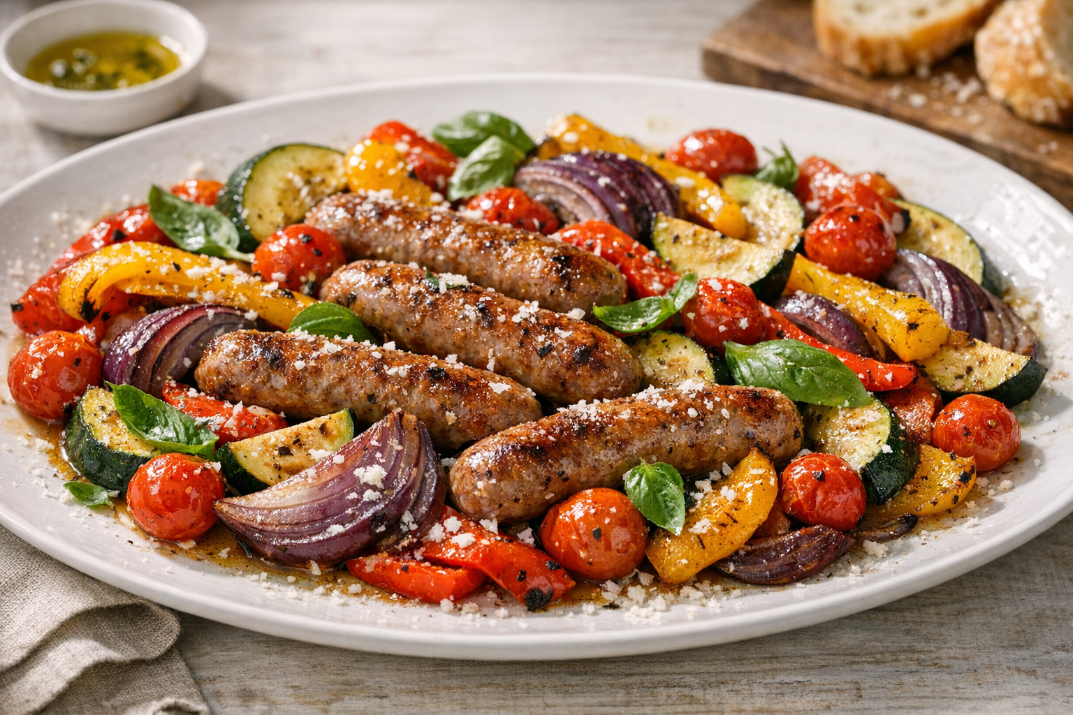 One-Pan Italian Sausage with Roasted Vegetables