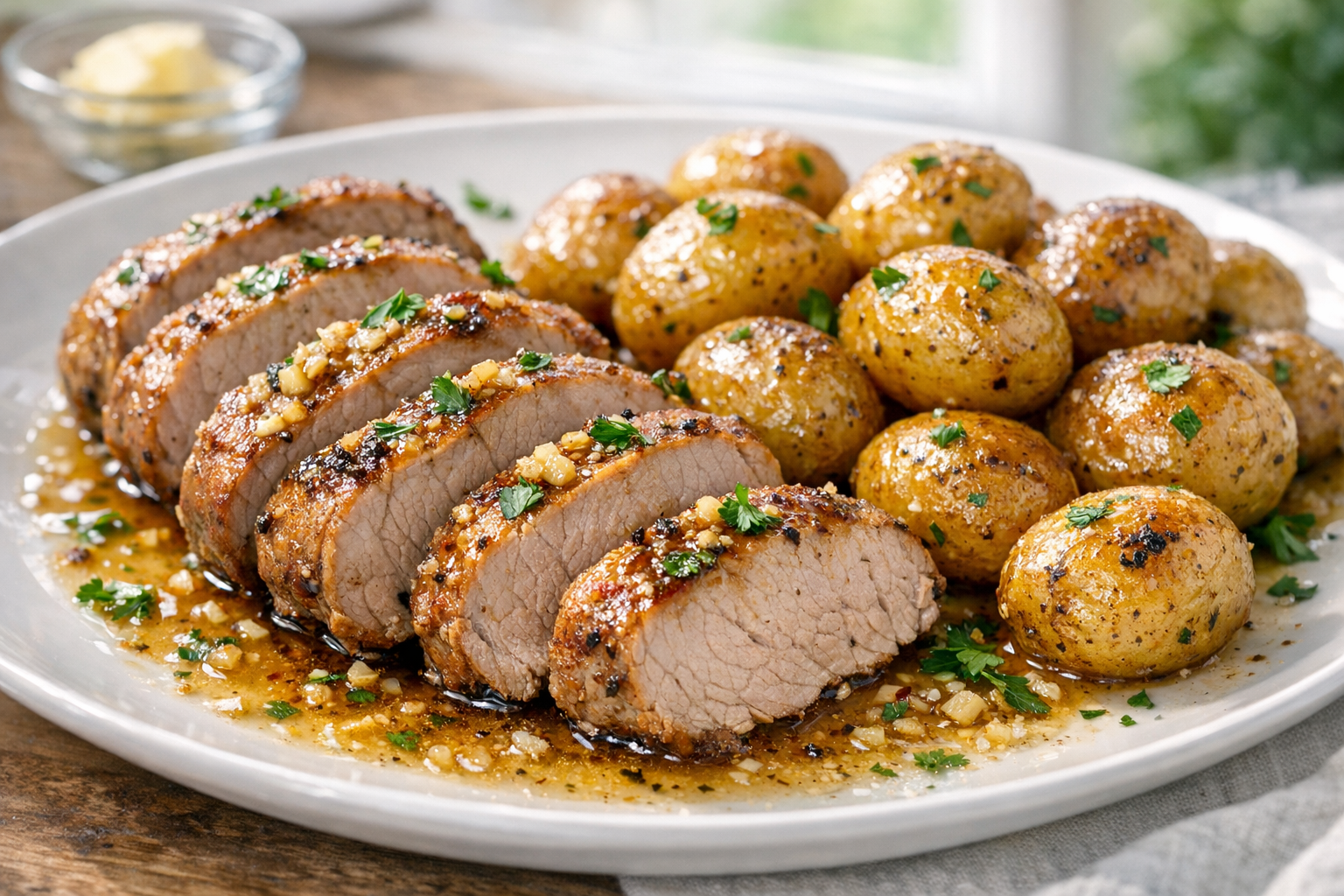 One-Pan Garlic Pork Tenderloin with Potatoes