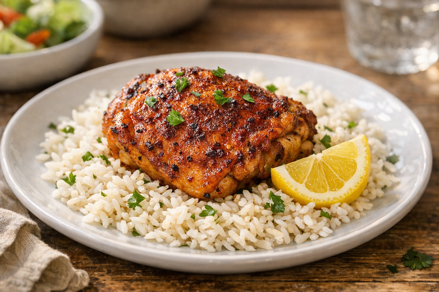 Oven-Baked Paprika Chicken with Rice (Easy One-Pan)