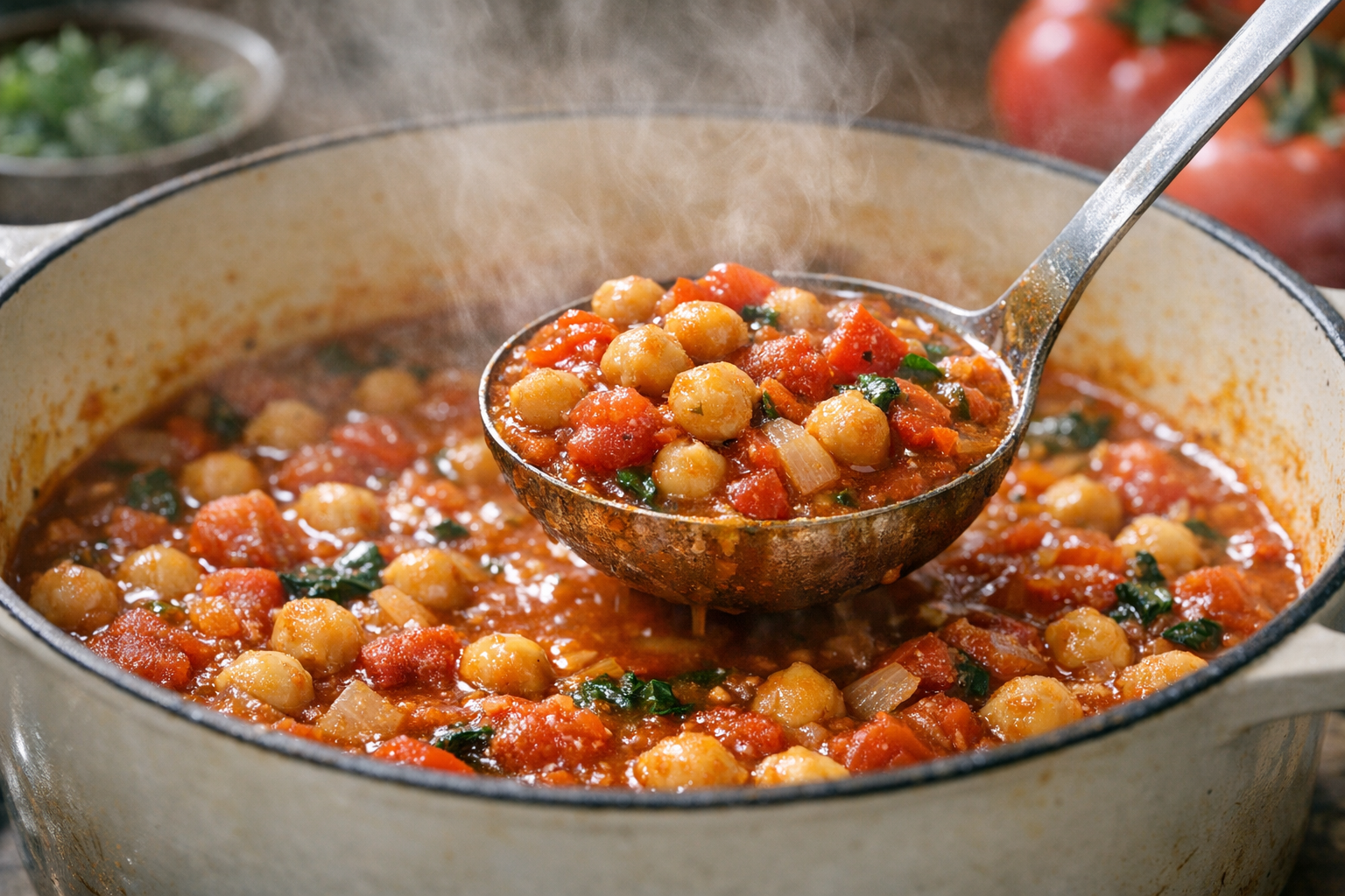 Budget-Friendly Tomato Chickpea Stew (1 Pot)