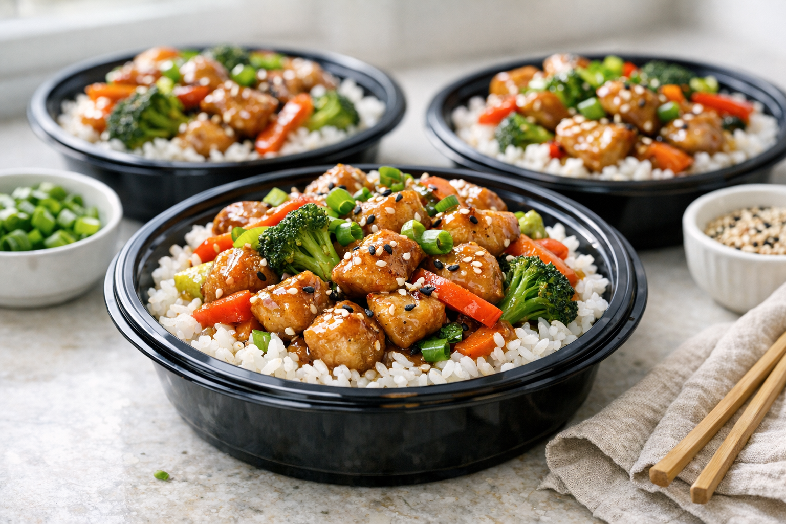 Meal Prep Chicken & Vegetable Rice Bowls (Easy)
