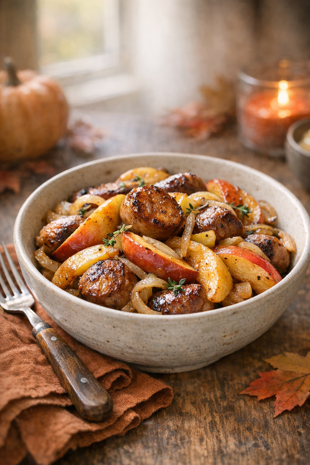 One-Pan Sausage with Apples and Onions Recipe