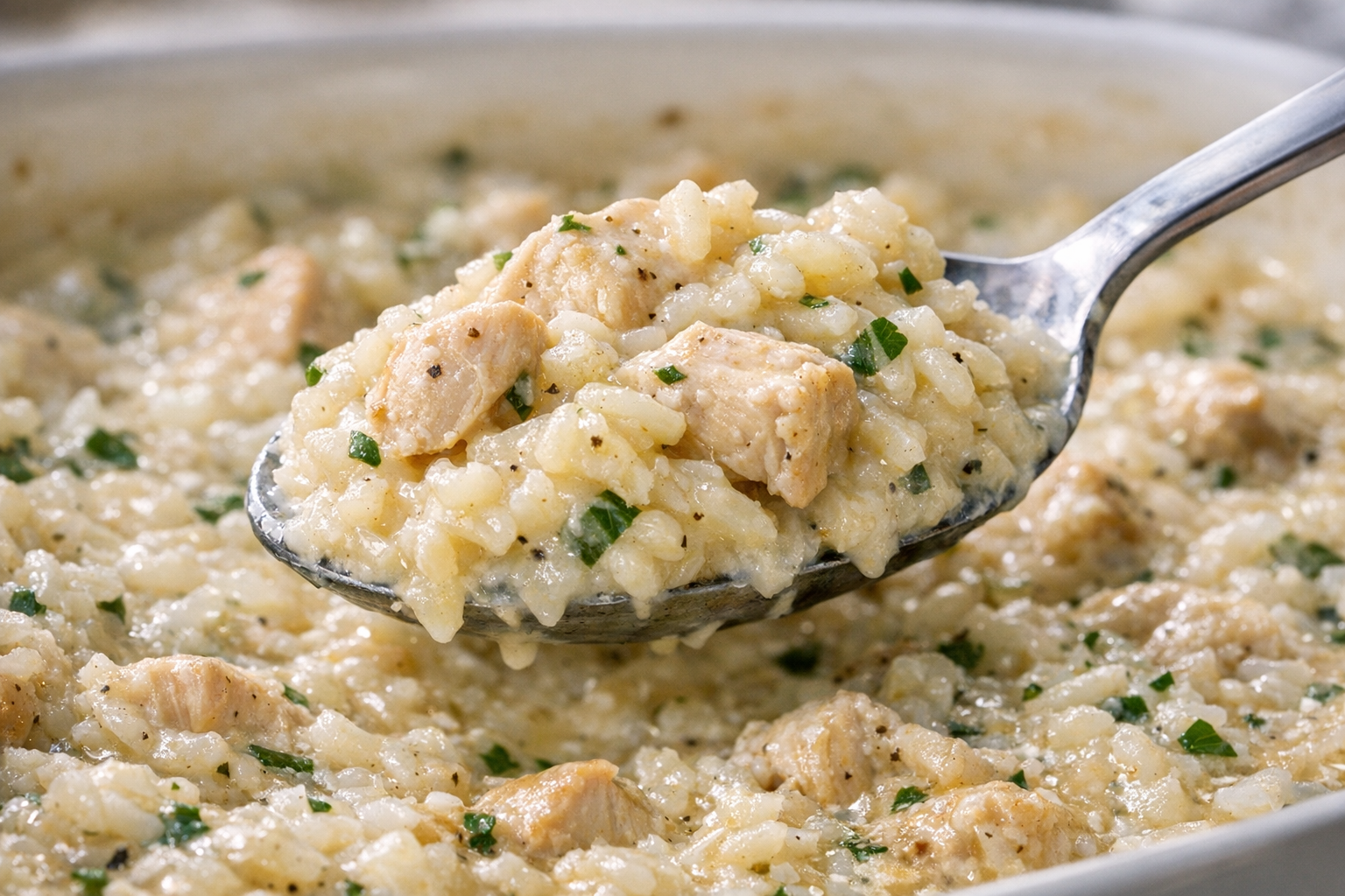 Creamy Chicken Rice Bake with Herbs (Easy Casserole)