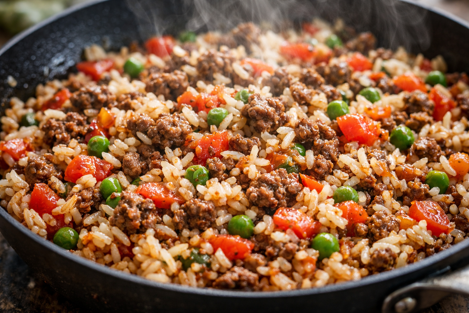 Budget-Friendly Beef and Rice Skillet (One Pan)