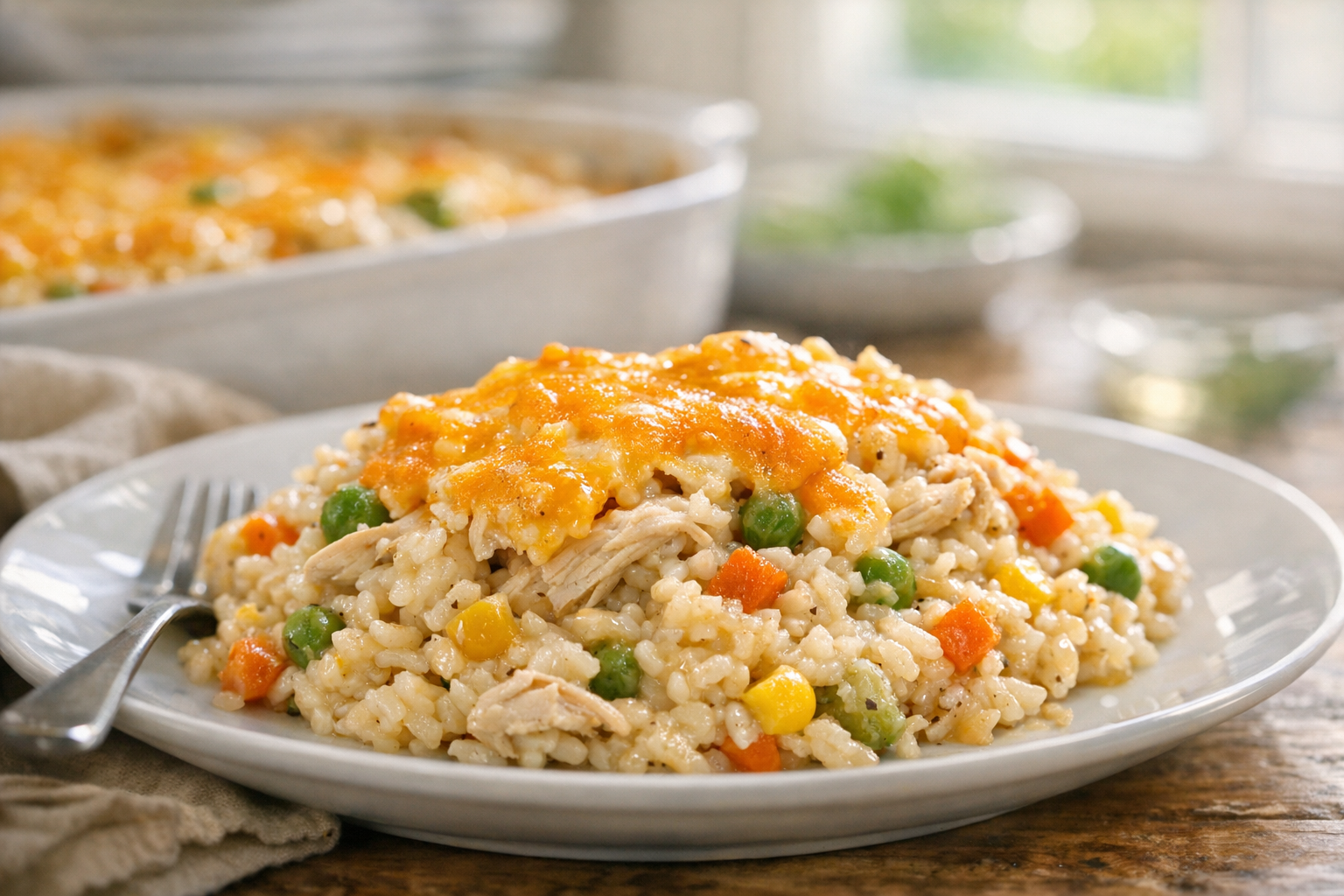 Family-Style Chicken and Rice Casserole Recipe