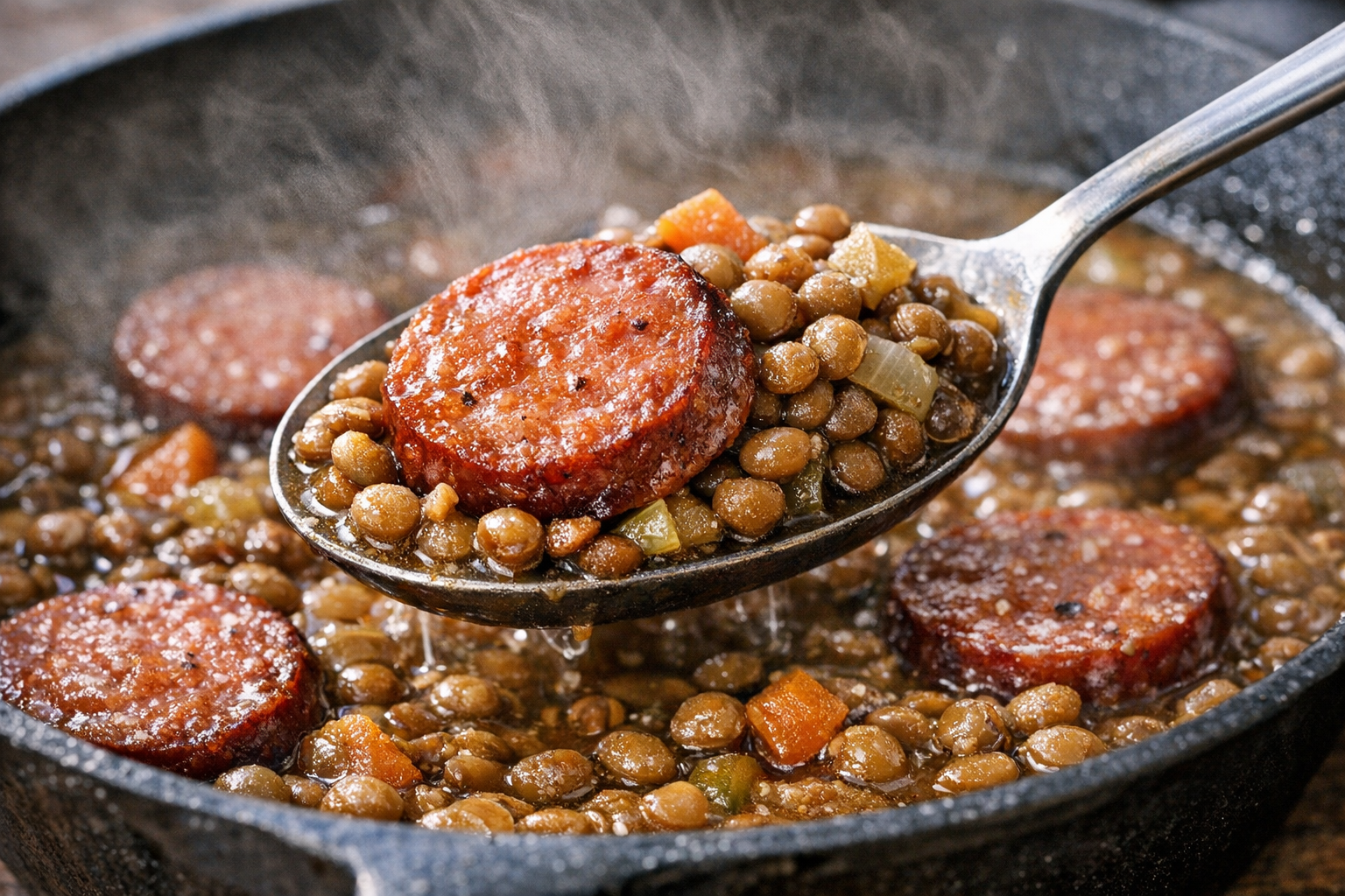 Budget-Friendly Lentil and Sausage Skillet Recipe