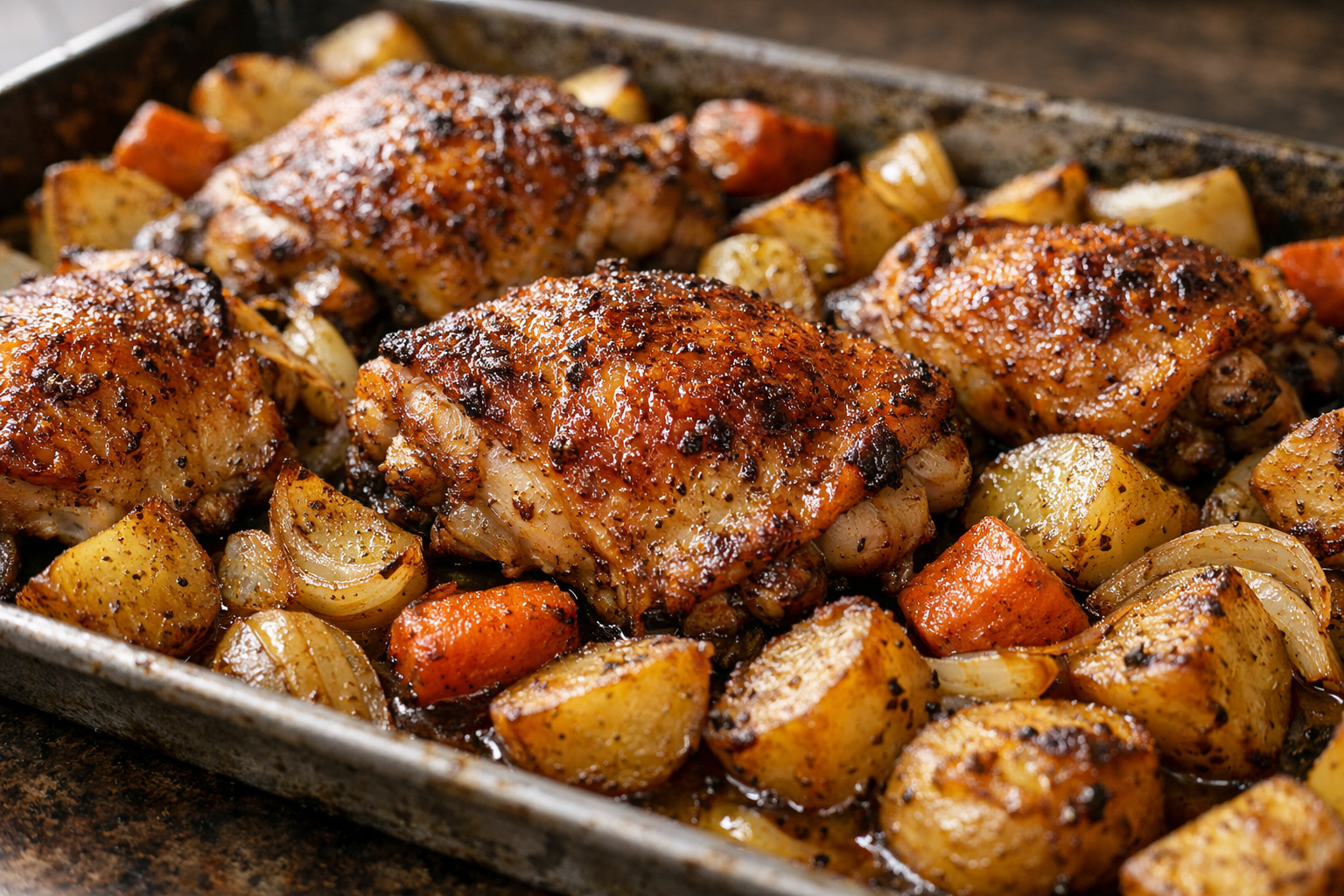 Rustic Chicken and Vegetable Tray Bake (Easy Sheet Pan)