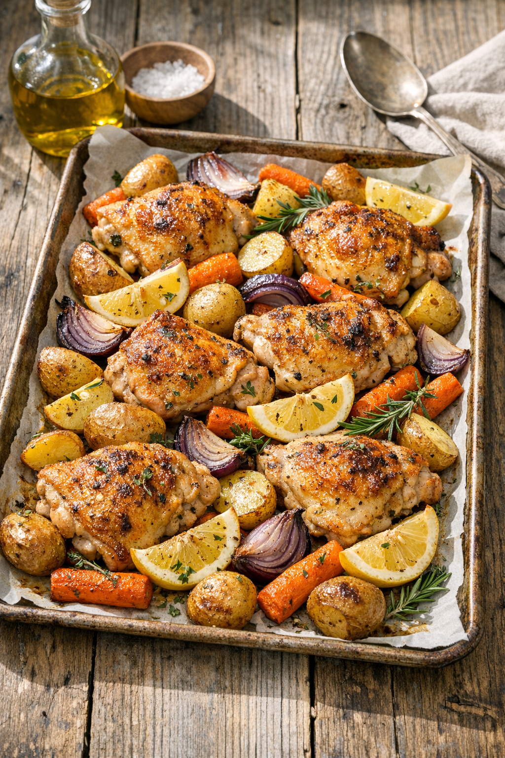 Rustic Chicken and Vegetable Tray Bake (Easy Sheet Pan)