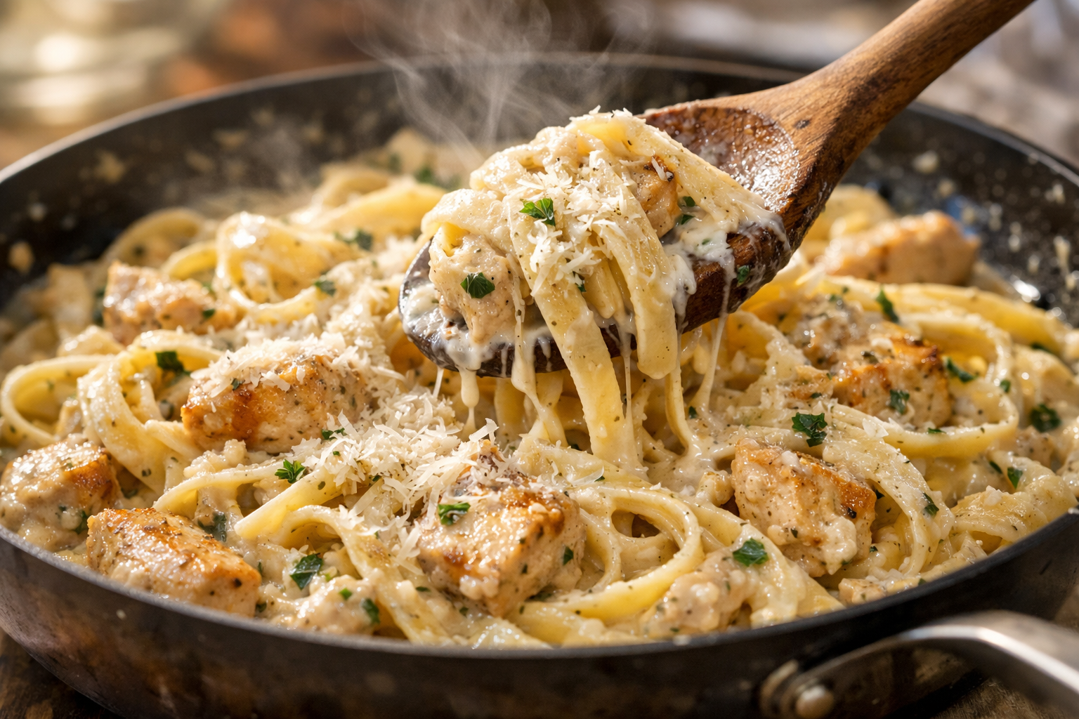 Family-Style Creamy Chicken Pasta (30-Minute)