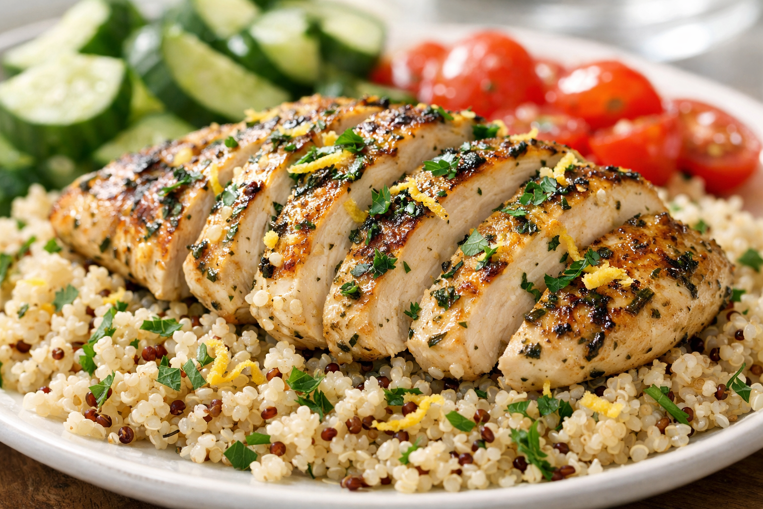 Meal Prep Lemon Herb Chicken Quinoa Bowls