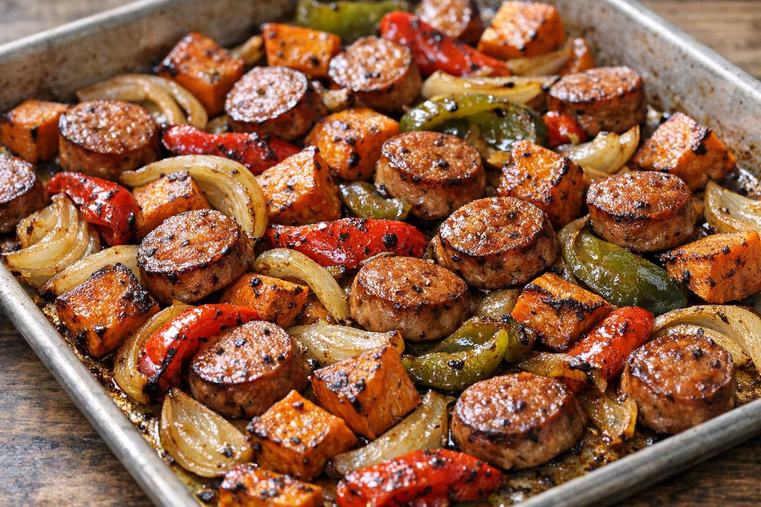 One-Pan Chicken Sausage & Sweet Potatoes