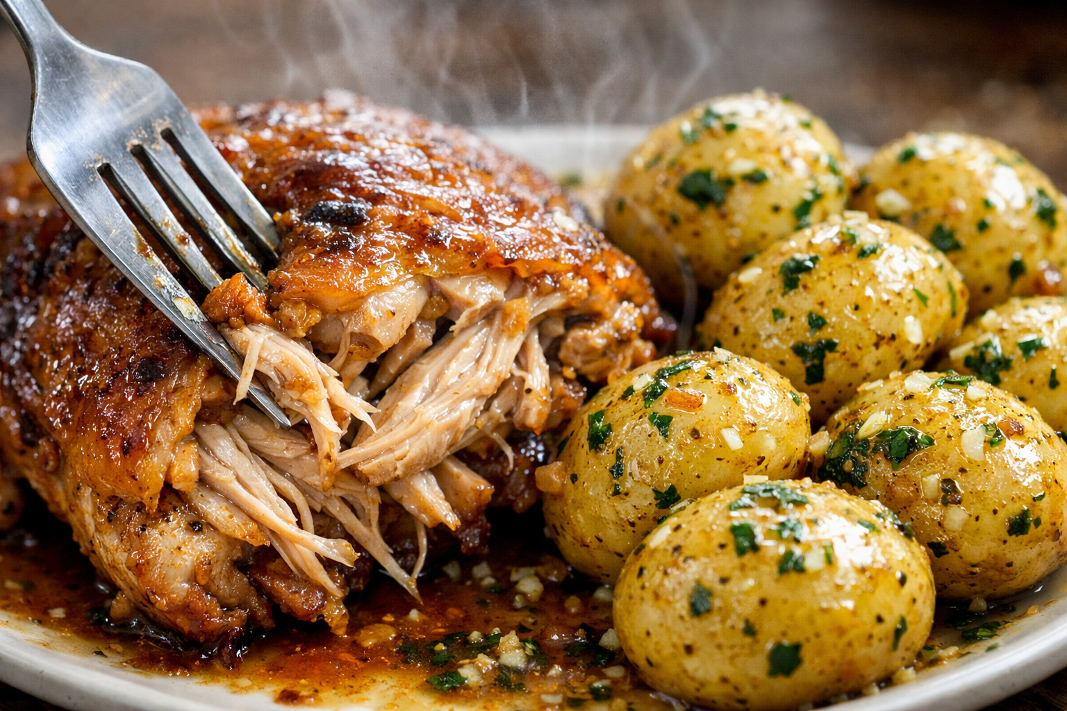 Slow Cooker Garlic Herb Chicken with Potatoes