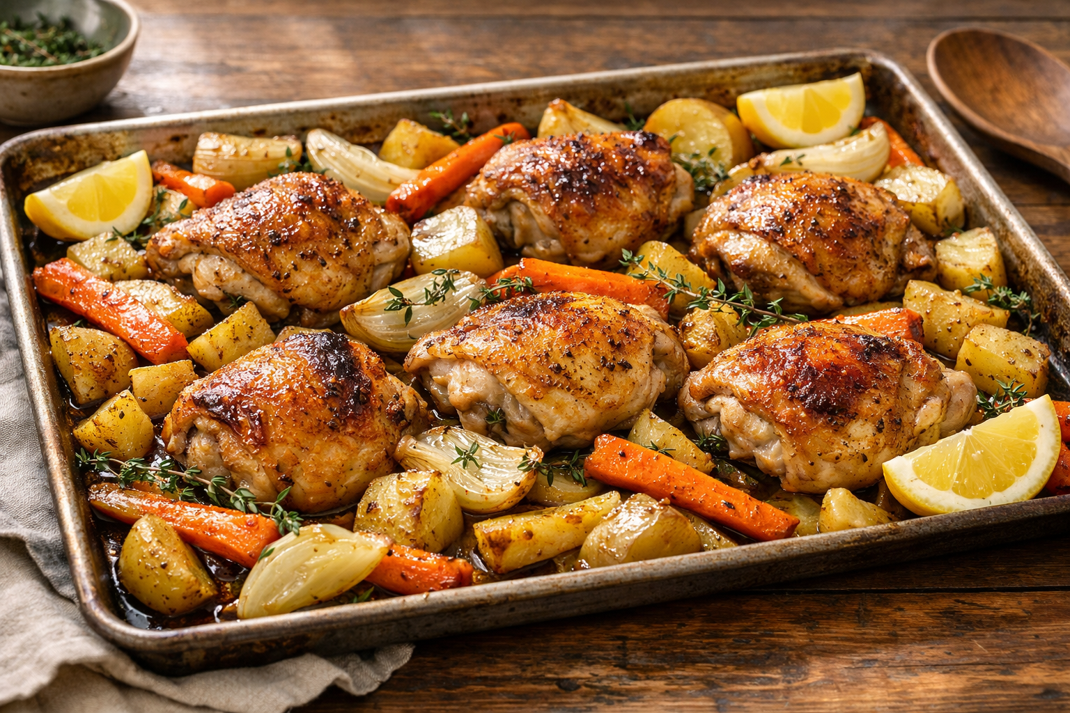 Family-Style Baked Chicken with Root Vegetables