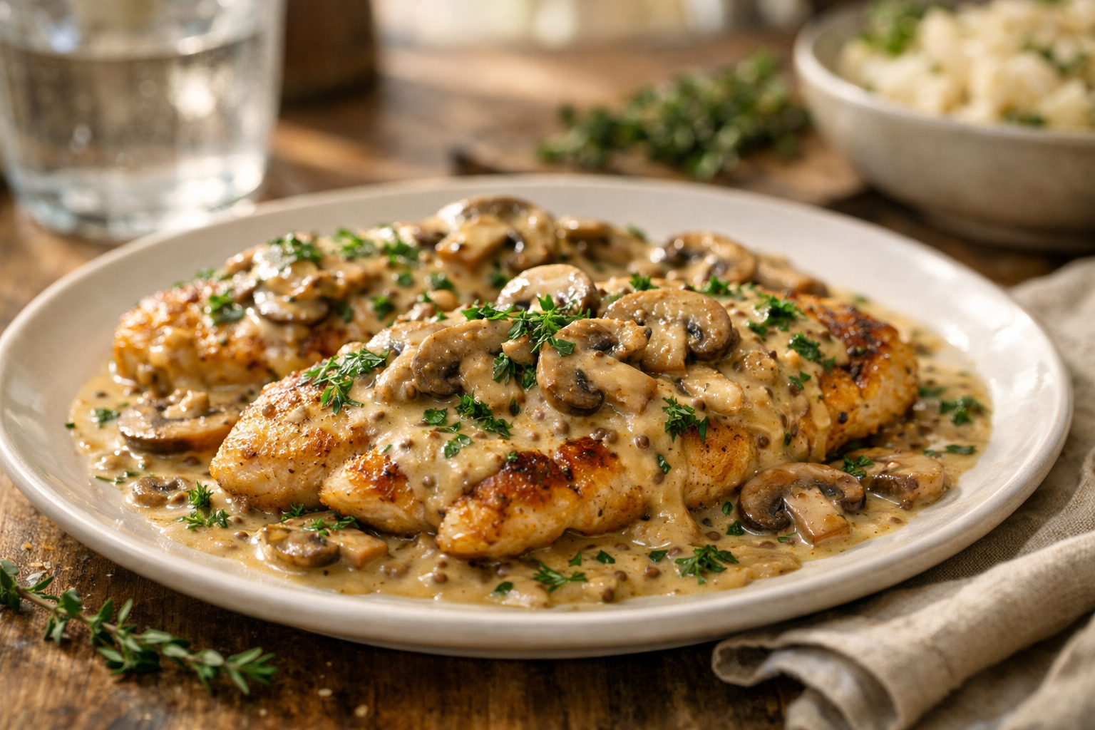 Skillet Dijon Chicken with Mushrooms (30 Minutes)