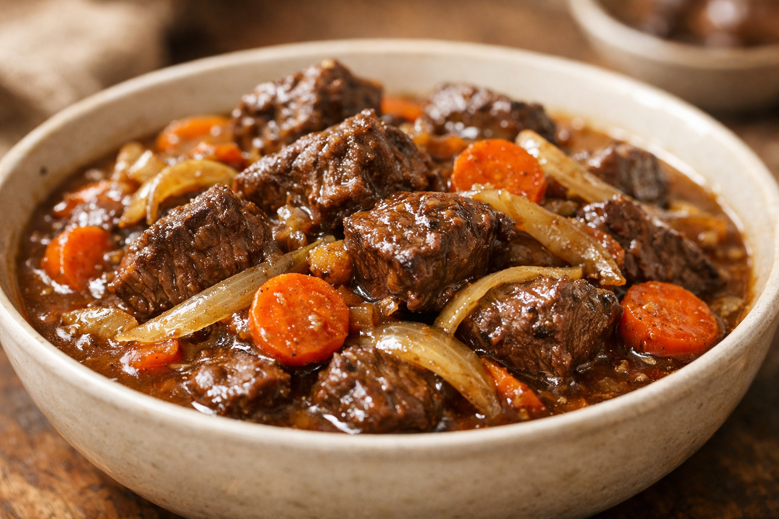 Slow Cooker Beef with Carrot Onion Gravy