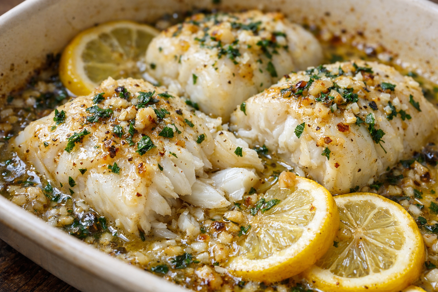 Oven-Baked Cod with Garlic and Herbs (20 Minutes)
