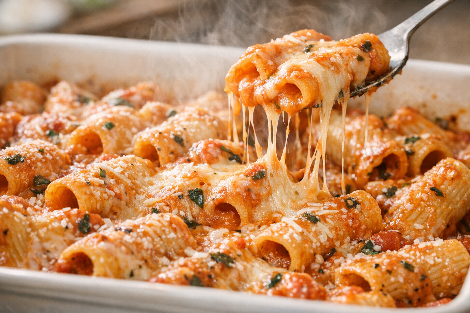 Creamy Tomato Basil Pasta Bake (Easy & Cheesy)