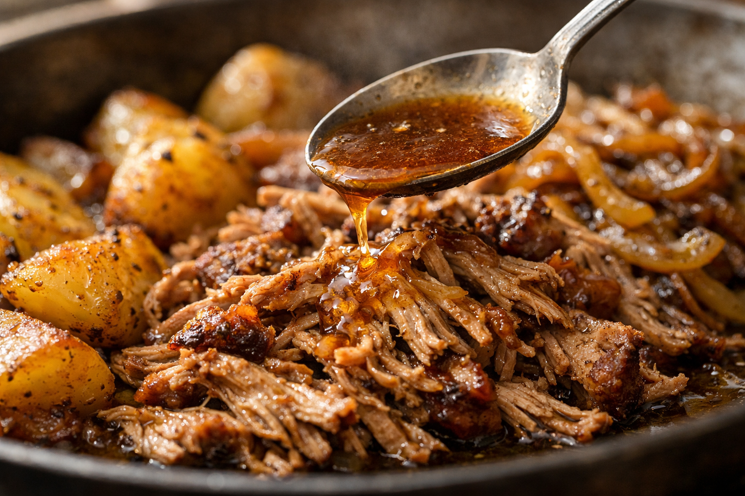 Slow Cooker Pork with Potatoes and Onions