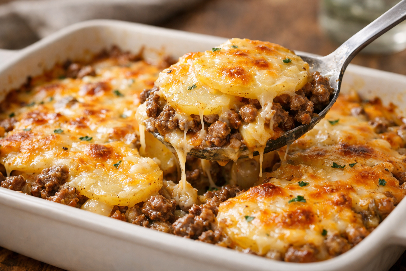 Oven-Baked Beef and Potato Casserole Recipe