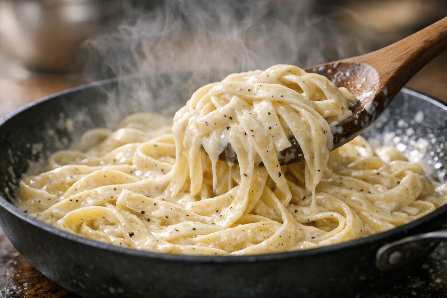 Skillet Garlic Parmesan Pasta (20 Minutes)