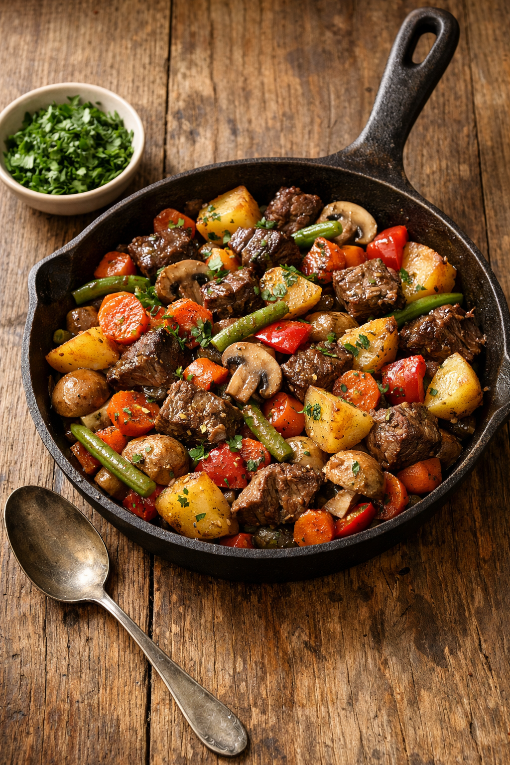 Rustic Beef and Vegetable Skillet (One-Pan Dinner)